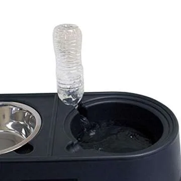 OurPets Comfort Diner Elevated Dog Food Dish (Bowls Available in 4", 8 inches and 12 inches for Large ; Medium and Small Dogs); Black; 12-inch