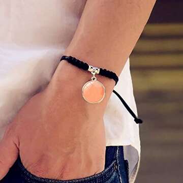 Wedarego Philippines Flag Braided Bracelet Adjustable Nylon Chain Crystal Wristband Souvenir,Fashion Handmade Bracelet For Man & Woman Special Day's Gift