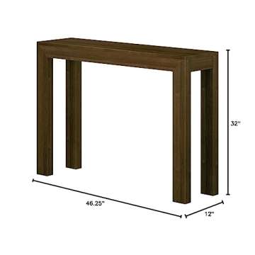 Plank+Beam Modern Solid Wood Console Table, 46.25 Inch, Sofa Table, Narrow Entryway Table for Hallwa...