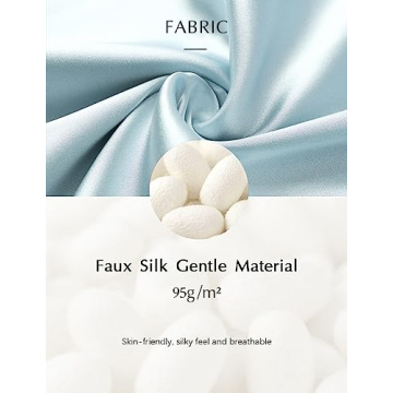 PRODESIGN Satin Kimono Robe Long Silky Bath Robe with Ostrich Feather Trim Sleepwear Wedding Bridesmaid Robe