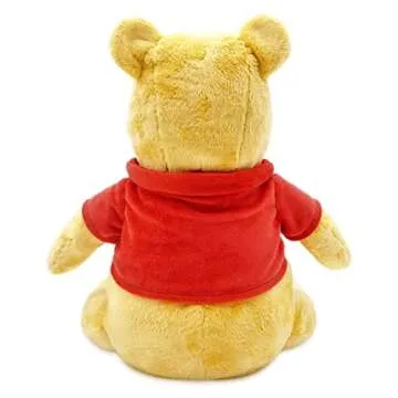 Disney Store Official Pooh Medium Soft Toy for Kids, Cuddly Character with Fuzzy Texture and Embroidered Details, Red T-Shirt, Disney Plushy Suitable for All Ages.