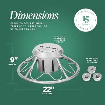 Home Heritage 360 Degree Rotating Tree Stand for Christmas