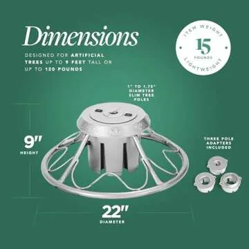 Home Heritage 360 Degree Rotating Tree Stand for Christmas