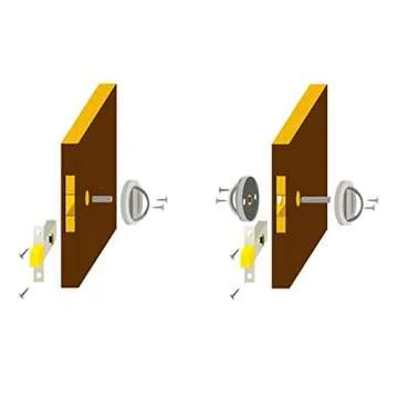 LEICHI Stainless Steel 304 Door Lockers Doorknobs Ring Doors Pulls Furniture Corridor Hidden Recessed Install Cup Door Lock Privacy Sliding Door Latch Locks Pack of 1