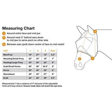 Cashel Quiet Ride Horse Fly Mask with Long Nose and Ears, Black, Foal