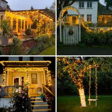 JMEXSUSS Solar String Lights - 151FT Outdoor Decor