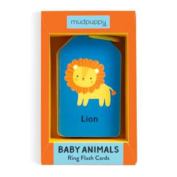 Mudpuppy Baby Animals — Ring Flashcards 26 Durable Double Sided Baby Animal Cards And Reclosable R...