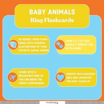 Mudpuppy Baby Animals Flashcards Educational Fun for Toddlers