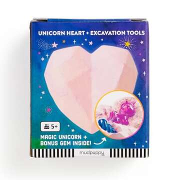 Mudpuppy Unicorn Dig! – Excavation Kit Including Hidden Unicorn in Gem and Plastic Chisel for Children Ages 5 and Up