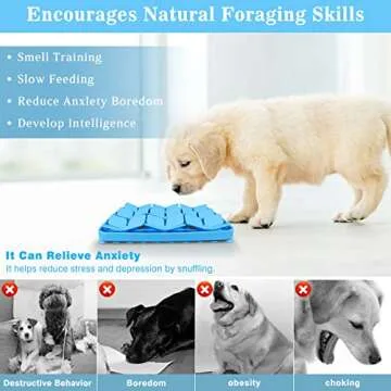MOOGROU Snuffle Mat for Dogs,Silicone Interactive Dog Mat No Hurt for Dog's Nose for Smell Training ...