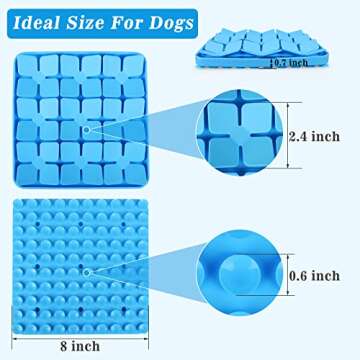 MOOGROU Snuffle Mat for Dogs,Silicone Interactive Dog Mat No Hurt for Dog's Nose for Smell Training and Slow Eating,Encourages Natural Foraging Skills and Stress Relief for Dog Mental Stimulation Toys