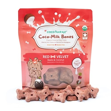 CocoTherapy Organic Coco-Milk Bones - 6 Oz Red Velvet Treats