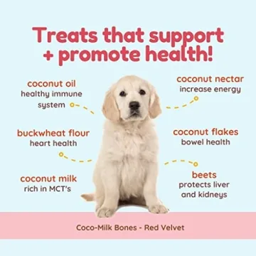 CocoTherapy Organic Coco-Milk Bones - 6 Oz Red Velvet Treats