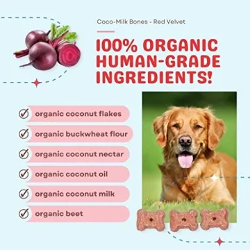 CocoTherapy Organic Coco-Milk Bones - 6 Oz Red Velvet Treats