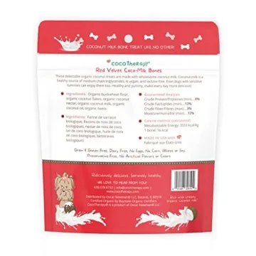 CocoTherapy Organic Coco-Milk Bones - 6 Oz Red Velvet Treats