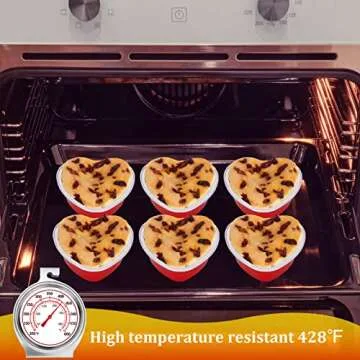 Colovis Heart Shaped Cake Pans, 36 Pack 3.4oz Red Mini Aluminum Foil Baking Cups with Lids Spoons Disposable Ramekins Cupcake Liners Kit for Valentine's Day Wedding Party (36 Pack)