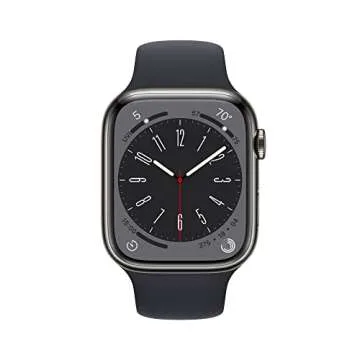 Apple Watch Series 8 [GPS + Cellular 45mm] Smart Watch w/Graphite Stainless Steel Case w/Midnight Sp...
