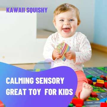 Anboor 5.8 Inches Squishies Cake Rainbow Jumbo Slow Rising Kawaii Scented Cheese Squishies Valentines Day Stress Relief Kid's Toys