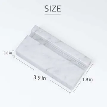 Stylish JIMEI Carrara Marble Business Card Holder