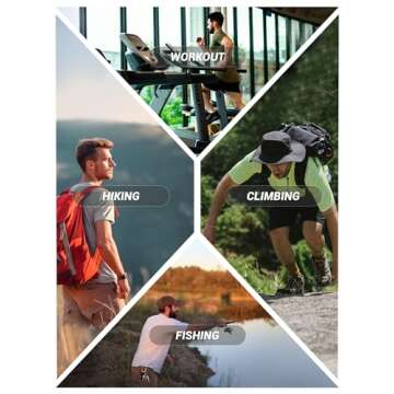 Short Sleeve T Shirt Men UPF 50+ Sun Protection T-Shirt Crew Neck Quick Dry Hiking Shirts Fishing Shirts Rash Guards Sky Blue