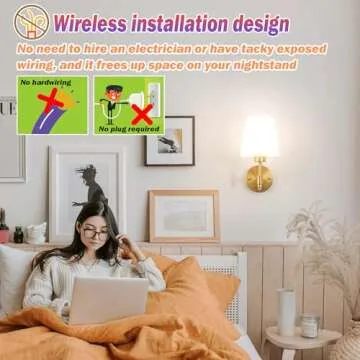 Battery Operated Wall Sconces Set of Two with Remote Control