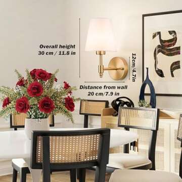 Battery Operated Wall Sconces Set of Two with Remote Control