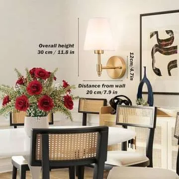 Battery Operated Wall Sconces Set of Two with Remote Control