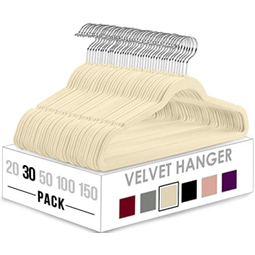 Utopia Home Velvet Hangers - Elegant Non-Slip Clothes Hangers 30 Pack