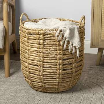Stylish Hand-Woven Basket for Home Storage and Decoration