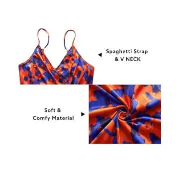 Newshows Women's Summer Dress V Neck Spaghetti Strap