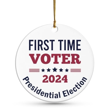 First Time Voter 2024 Presidential Election Ornament – Patriotic Keepsake for First-Time Voters ?...