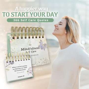 MESMOS Inspirational Gifts for Women, Perpetual Calendar with 366 Daily Affirmations, Mindfulness Se...