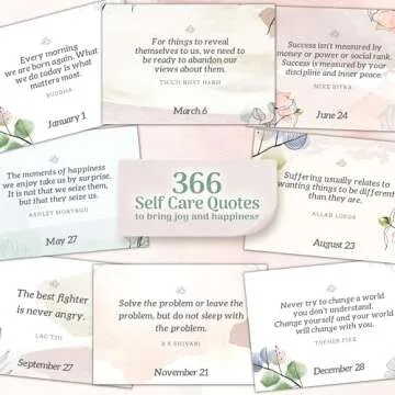 MESMOS Inspirational Gifts for Women, Perpetual Calendar with 366 Daily Affirmations, Mindfulness Self Care Gifts, Cute Office Desk Accessories, Office Decorations, Desk Decor for Women