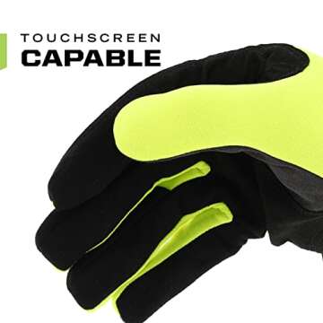 Mechanix Wear: Hi-Viz FastFit Work Gloves with Secure Fit Elastic Cuff, Reflective and High Visibility, Touchscreen Capable, Safety Gloves for Men, Multi-Purpose Use (Fluorescent Yellow, X-Large)
