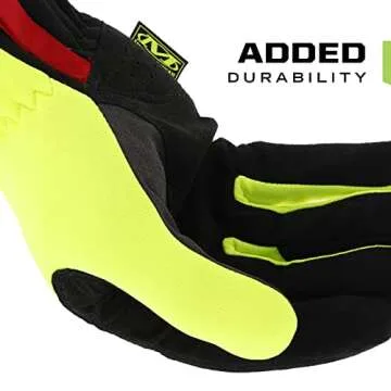Mechanix Wear: Hi-Viz FastFit Work Gloves with Secure Fit Elastic Cuff, Reflective and High Visibility, Touchscreen Capable, Safety Gloves for Men, Multi-Purpose Use (Fluorescent Yellow, X-Large)