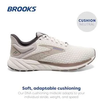 Brooks Women’s Anthem 6 Neutral Running Shoe - Coconut/Portabella/Iris - 9 Medium