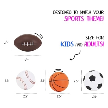 Set of 24 Sports Stress Balls for Kids' Fun and Relief
