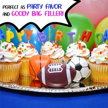 Set of 24 Sports Stress Balls for Kids' Fun and Relief