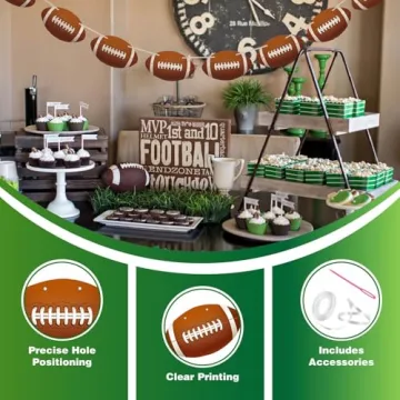 Football Party Decorations Banner for Ultimate Game Day Fun