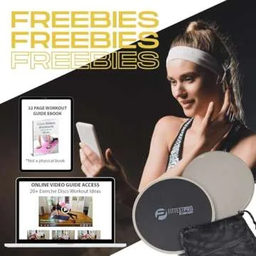 Limm Core Sliders Fitness - Exercise Sliders for Working Out, Stability, Ab, Legs & Full Body (Set of 2) - Bonus Carry Bag & Workout Ebook - Black Gym Gliding Disc Pads for Hardwood, Carpet & More