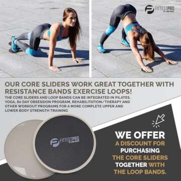 Limm Core Sliders Fitness - Exercise Sliders for Working Out, Stability, Ab, Legs & Full Body (Set of 2) - Bonus Carry Bag & Workout Ebook - Black Gym Gliding Disc Pads for Hardwood, Carpet & More