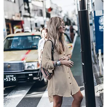 Women’s Silky Midi Dress Beach Cover Ups for Summer