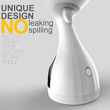 Garment Steamer, 1500W Travel Steamer with 300ml Detachable Water Tank, Fast 30s Heat-Up, Auto-Off, Handheld Steamer for Wrinkle Removal on Clothes, Garments, and Fabrics (White)