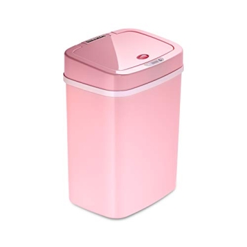 Ninestars Automatic Touchless Infrared Motion Sensor Trash Can - Pink, 3 Gal