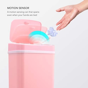 Ninestars Touchless Motion Sensor Trash Can for Home