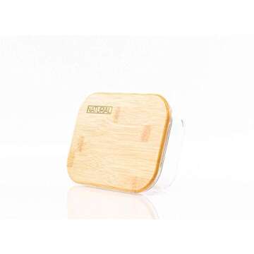 🌎Bamboo & Glass Food Storage Containers, Eco-Conscious, Waterproof, Air Tight Seal, Oven-, Microw...