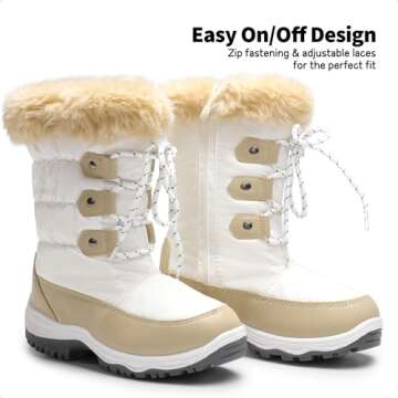 Stylish DREAM PAIRS Girls Snow Boots - Cozy & Water-Resistant