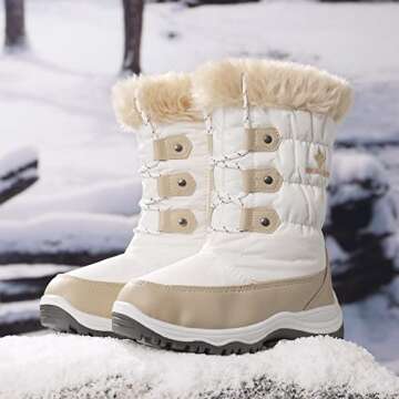 Stylish DREAM PAIRS Girls Snow Boots - Cozy & Water-Resistant