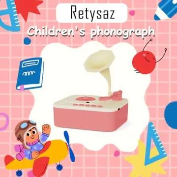 Retysaz Kids Phonograph - 96 Story Cards Musical Sensory Toy for Ages 3-6