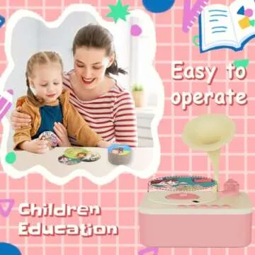 Retysaz Kids Phonograph 96 Story Cards Early Learning Toy